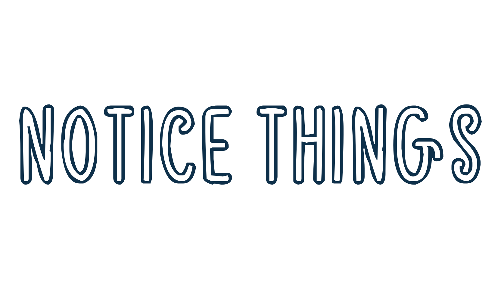Notice Things, cartoon font preview