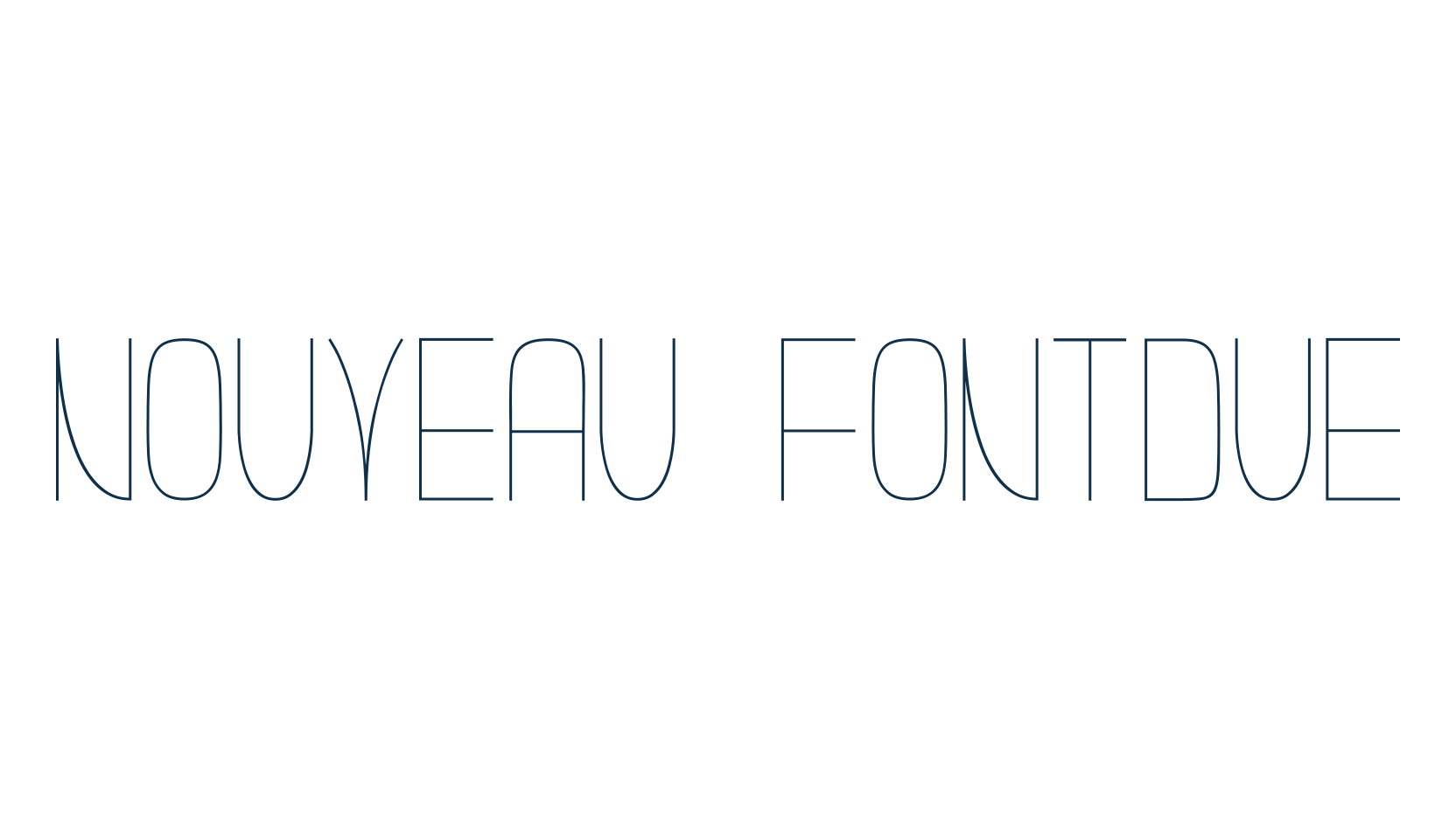 Nouveau Fontdue, fancy various decorative font preview