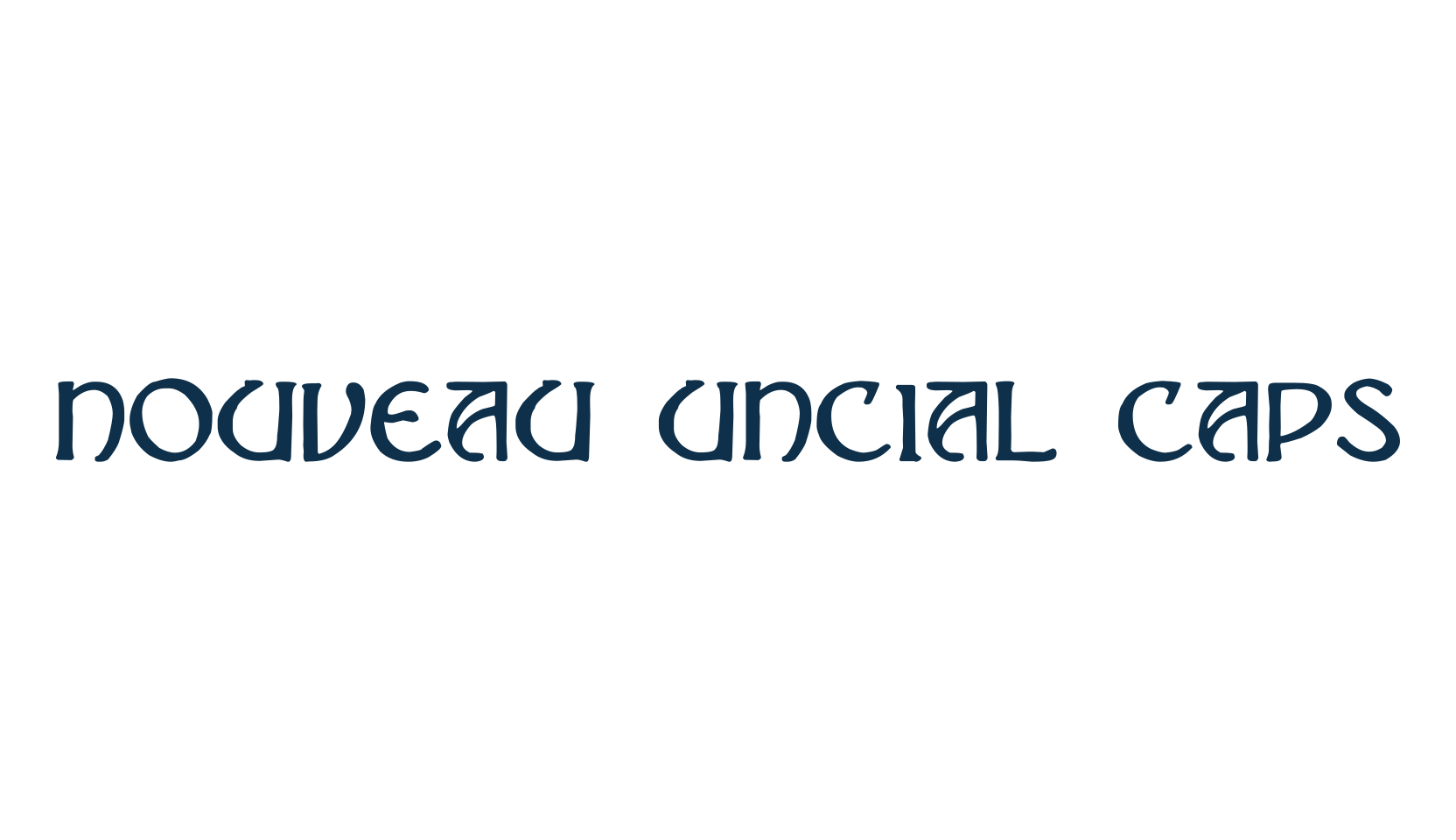Nouveau Uncial Caps, gothic celtic font preview