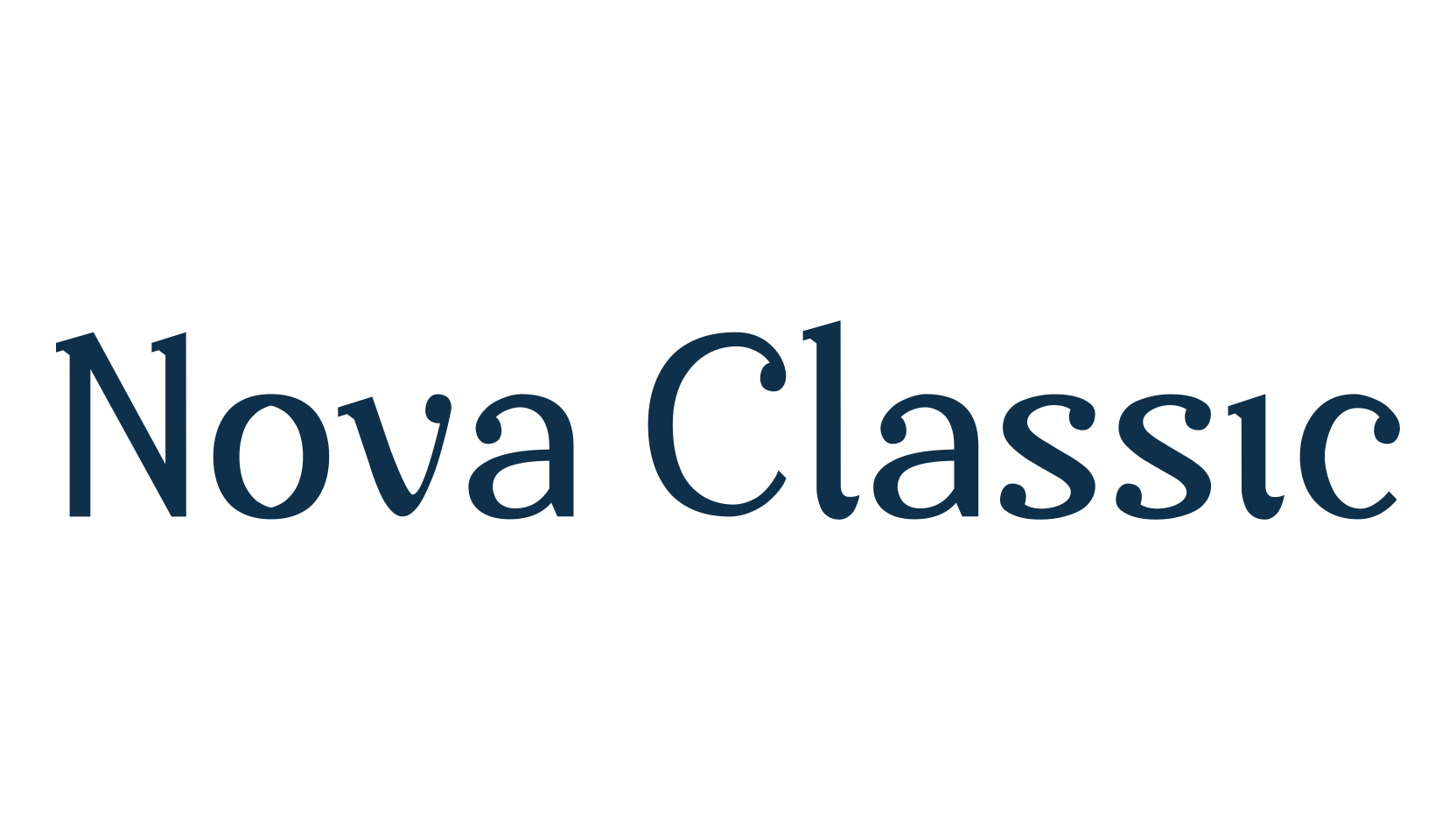 Nova Classic, various font preview