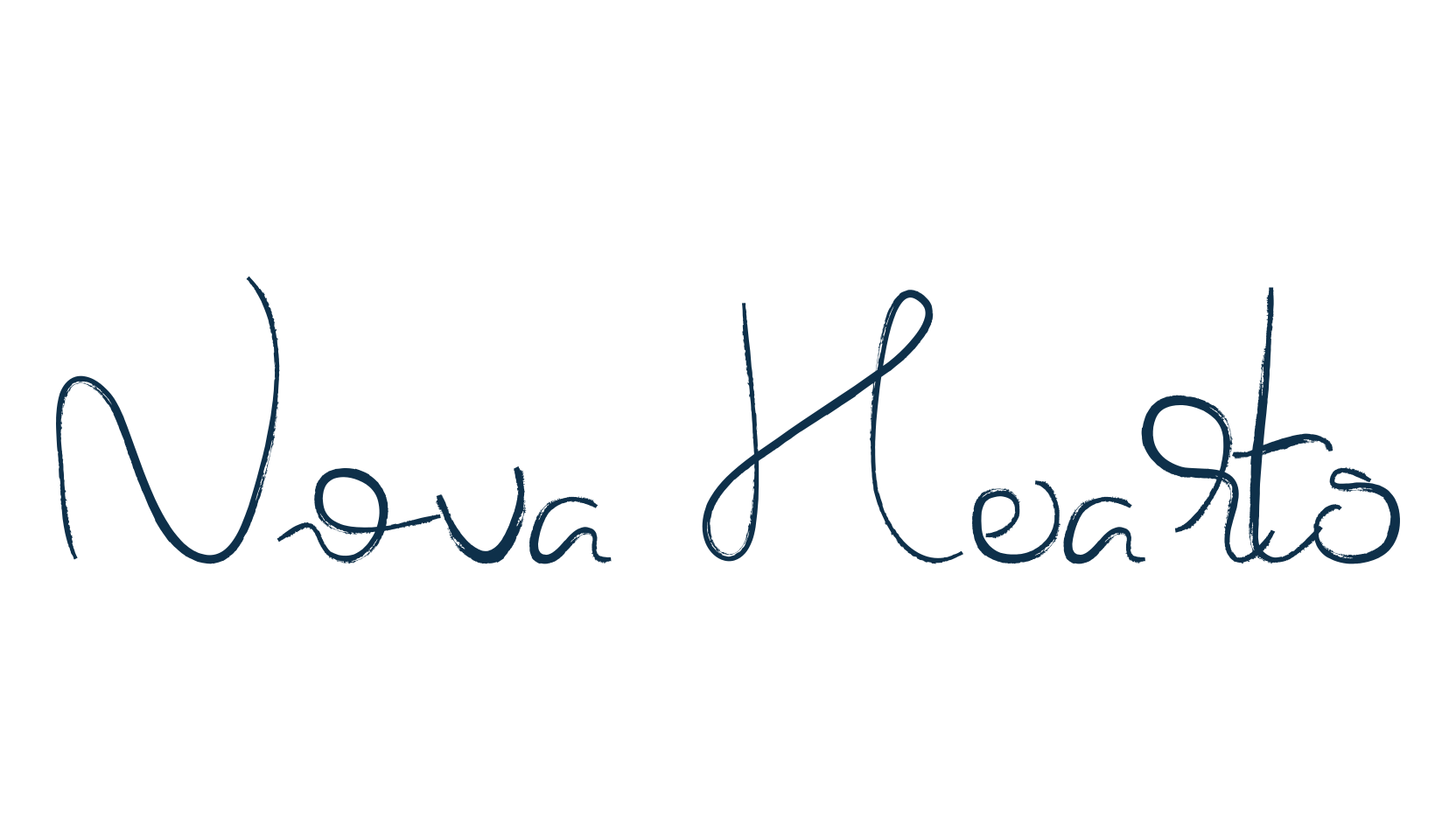 Nova Hearts, handwriting font preview