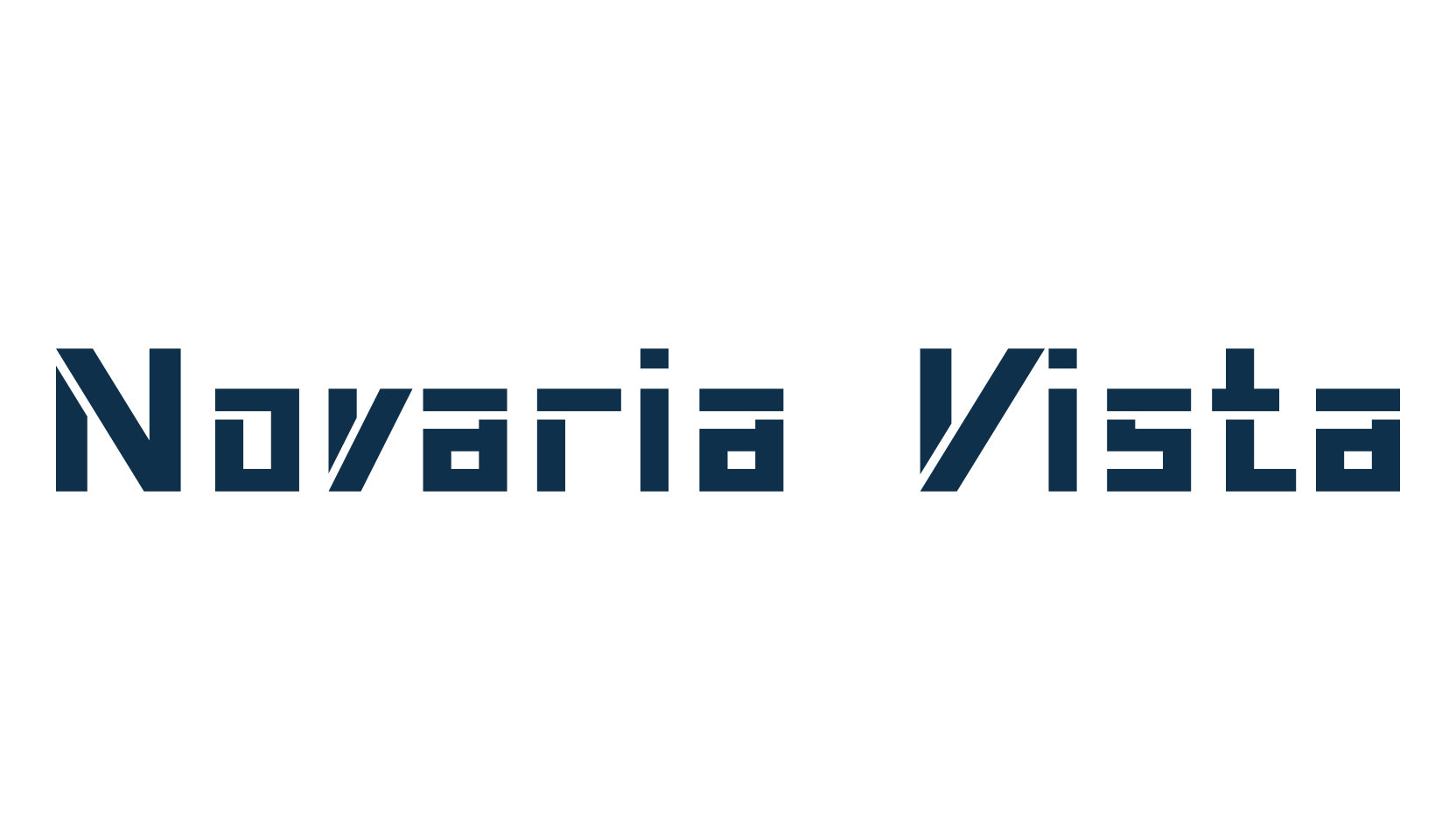 Novaria Vista, techno sci-fi font preview
