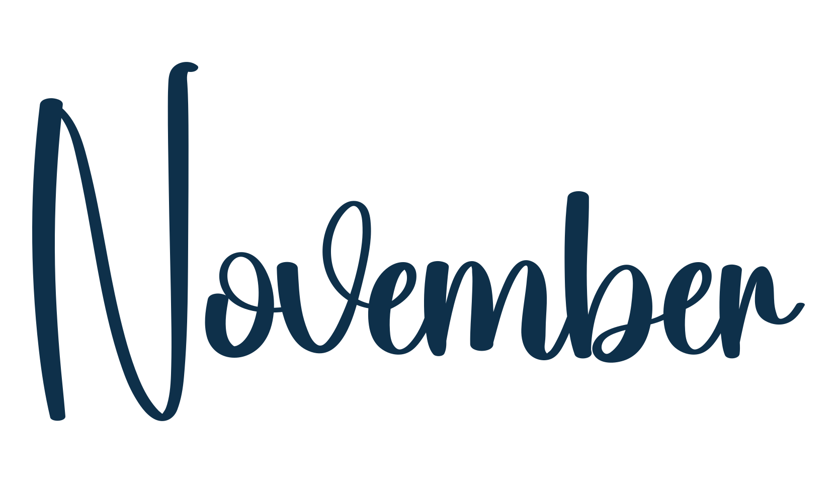 November (november-3), script handwritten fancy decorative calligraphy font preview