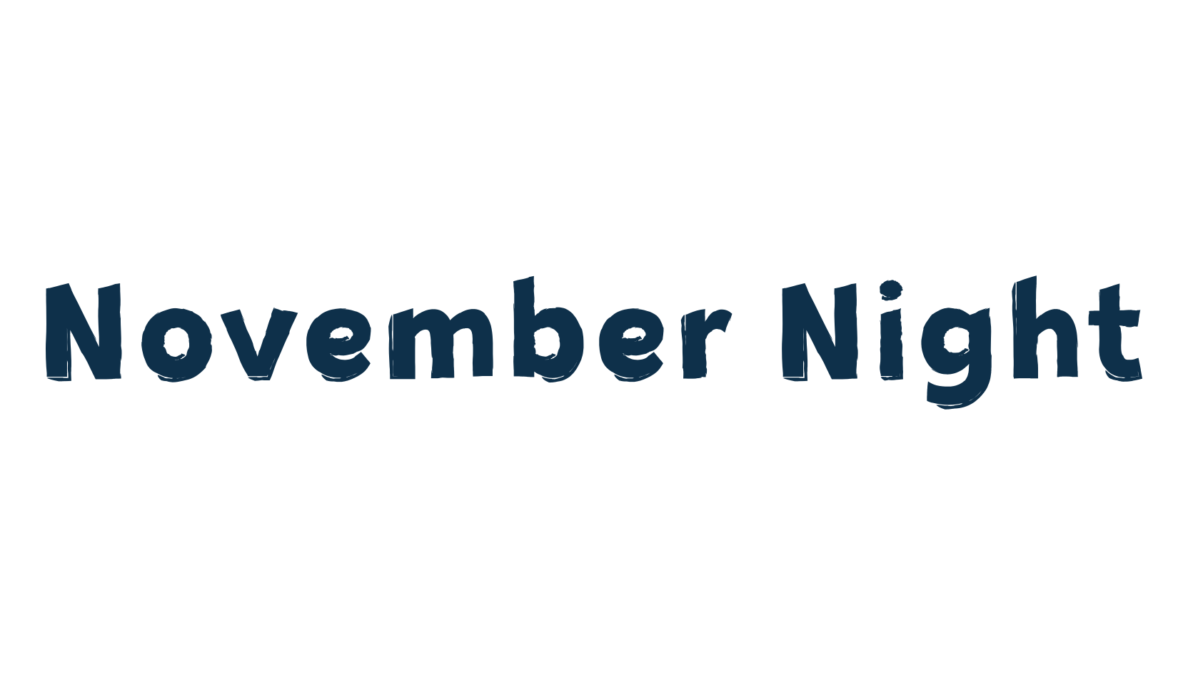 November Night, eroded font preview