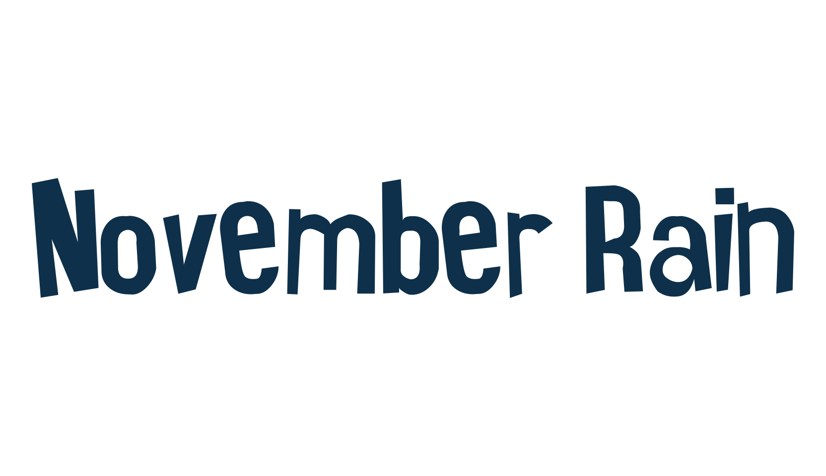 November Rain, fancy cartoon decorative font preview