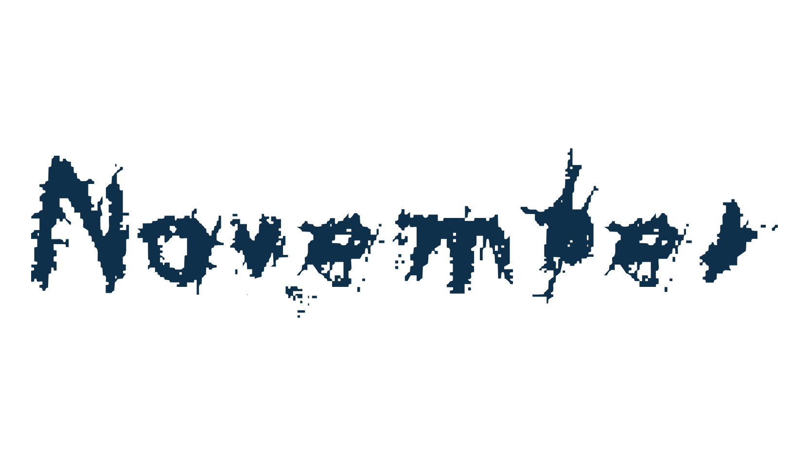 November (november), trash font preview