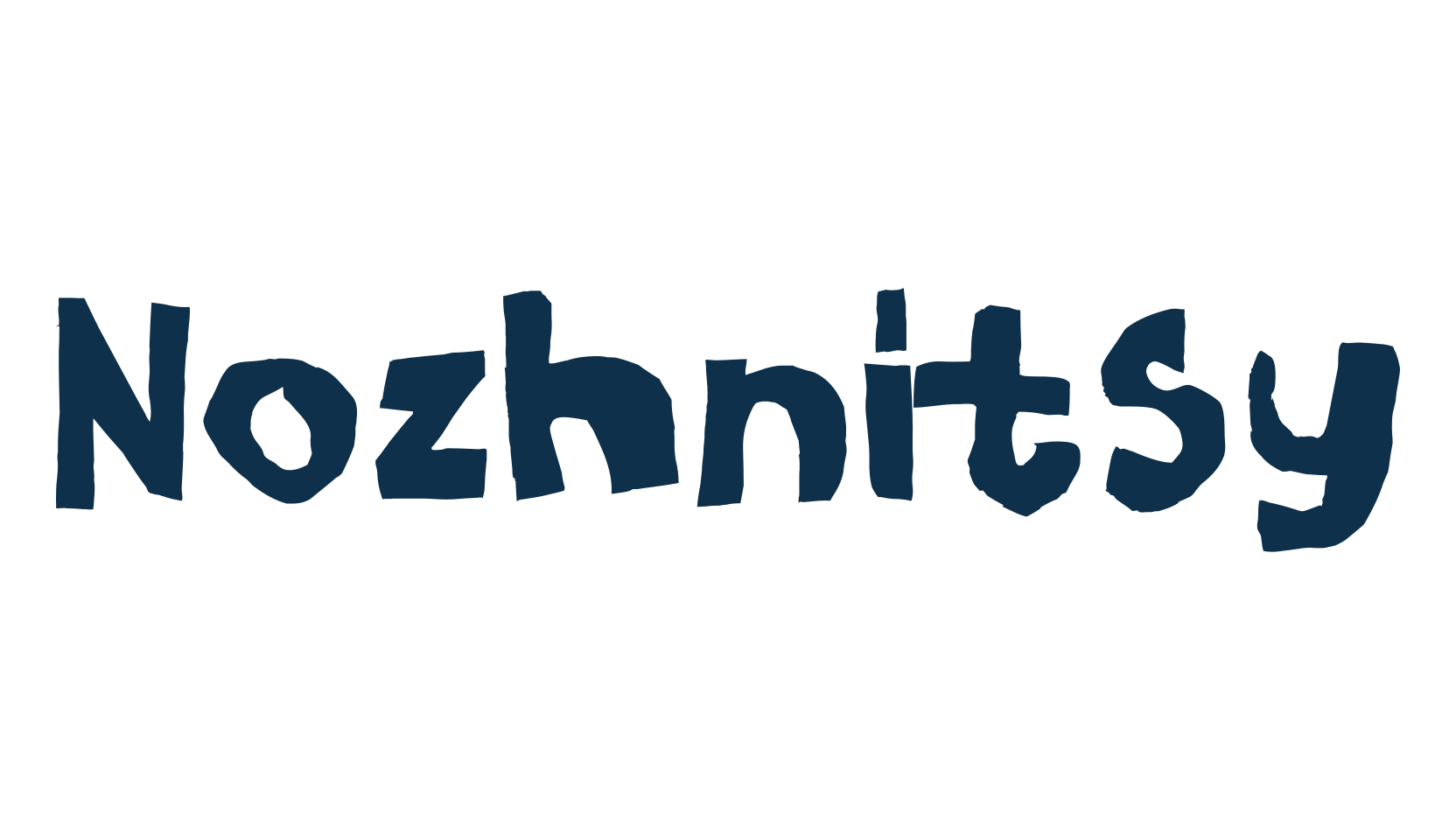 Nozhnitsy, fancy cartoon decorative font preview