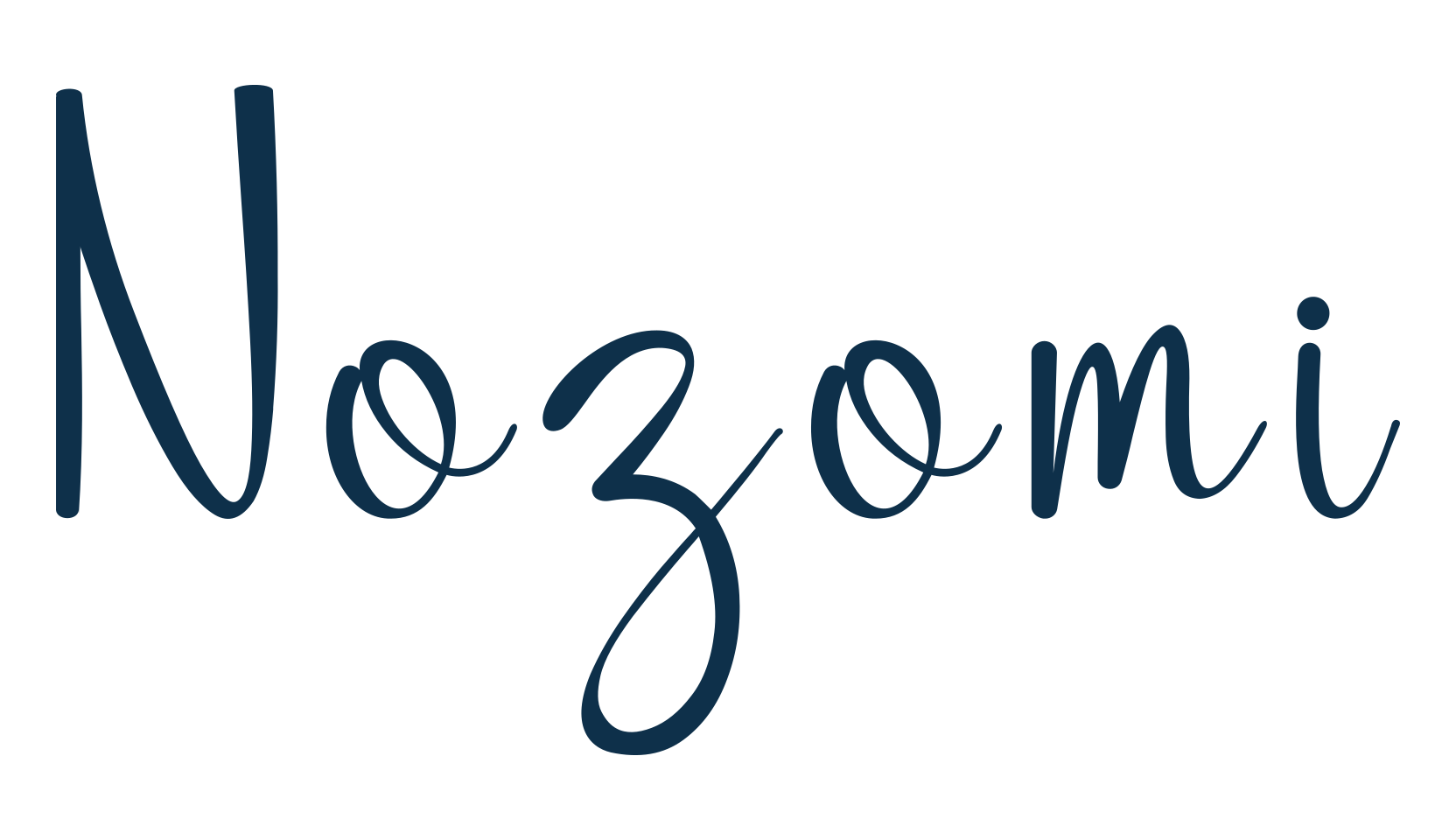 Nozomi, script handwritten fancy decorative calligraphy font preview