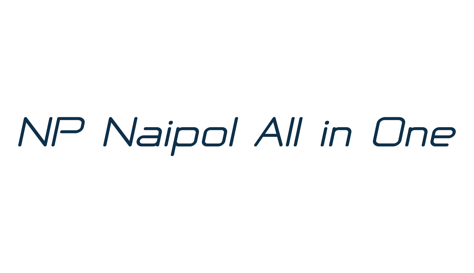 NP Naipol All in One, fancy various techno sci-fi font preview