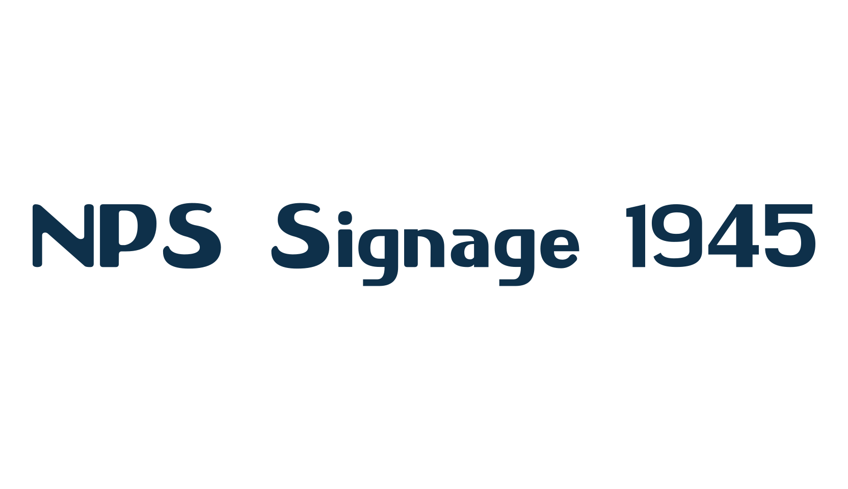 NPS Signage 1945, retro font preview