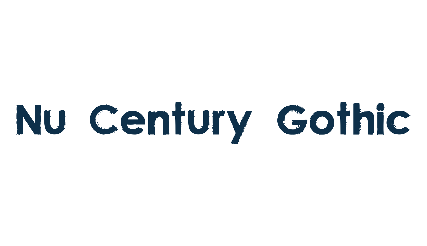 Nu Century Gothic, eroded font preview