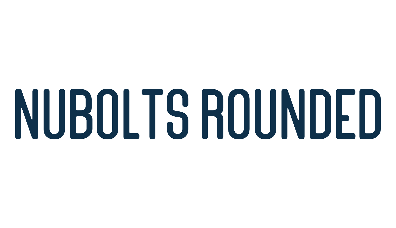 Nubolts Rounded, basic sans serif font preview