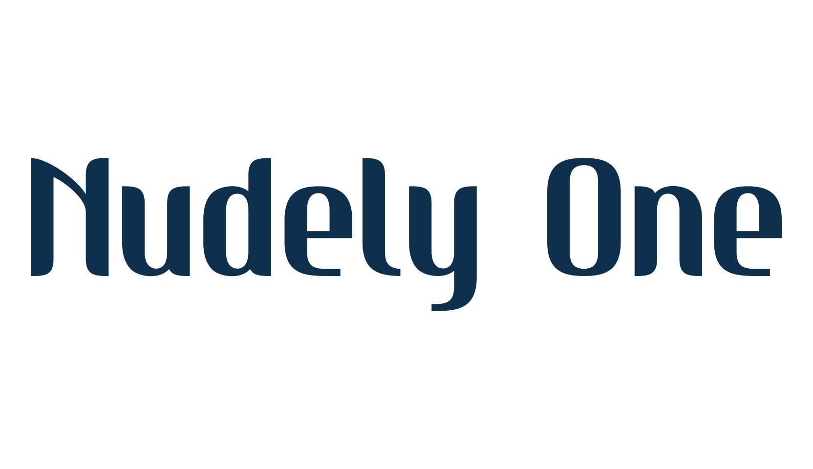 Nudely One, fancy various decorative font preview