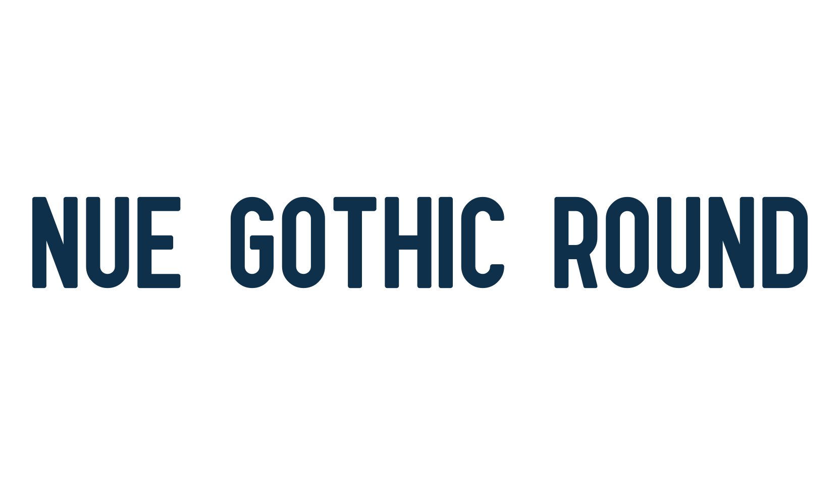 Nue Gothic Round, basic sans serif font preview