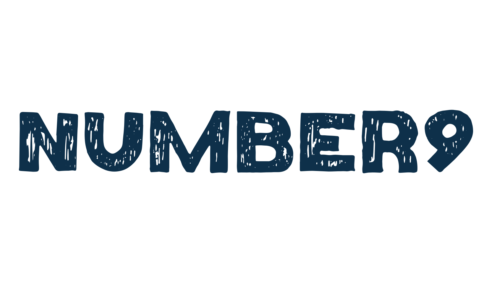 Number9, fancy eroded decorative font preview