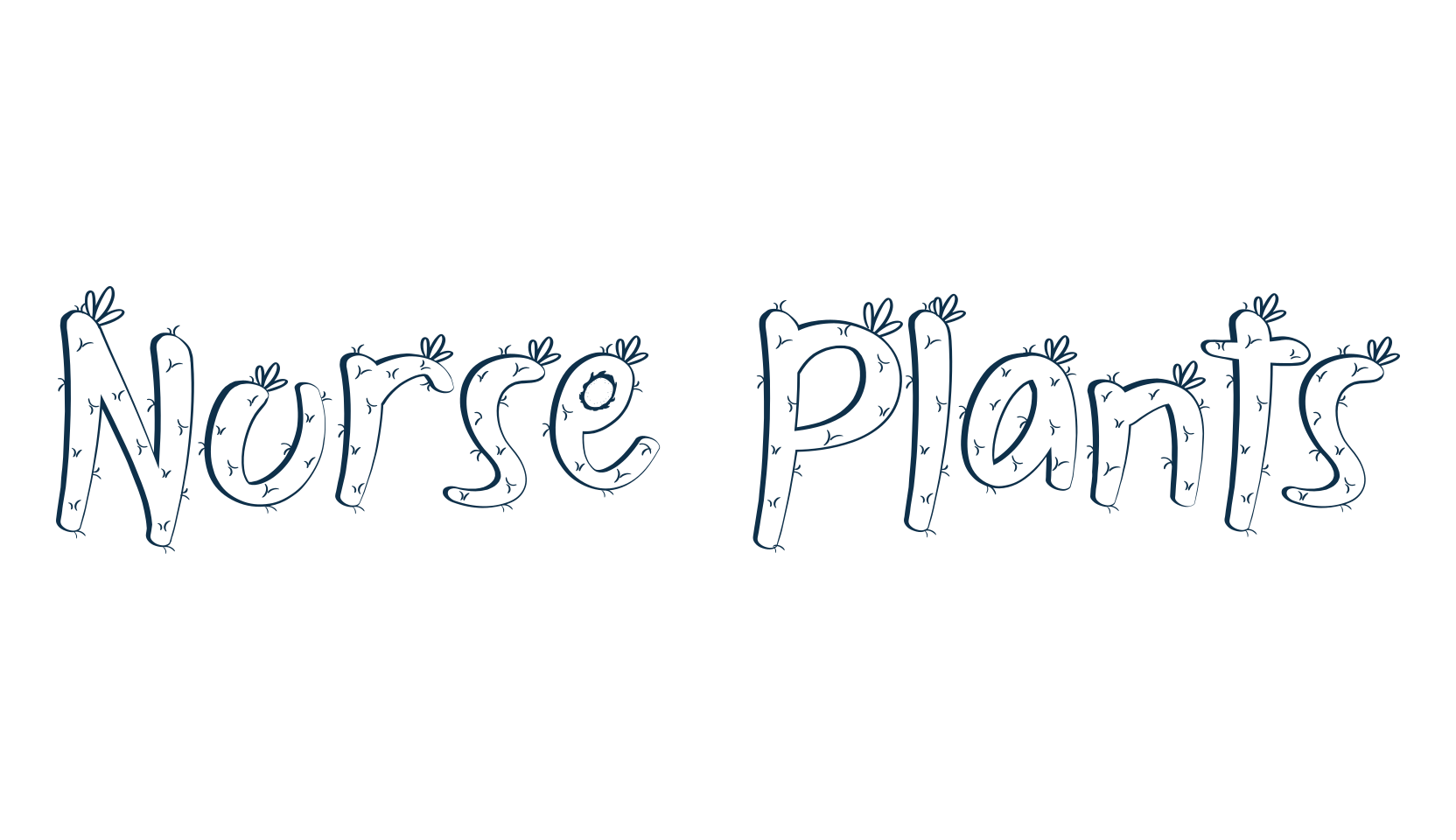 Nurse Plants, decorative font preview