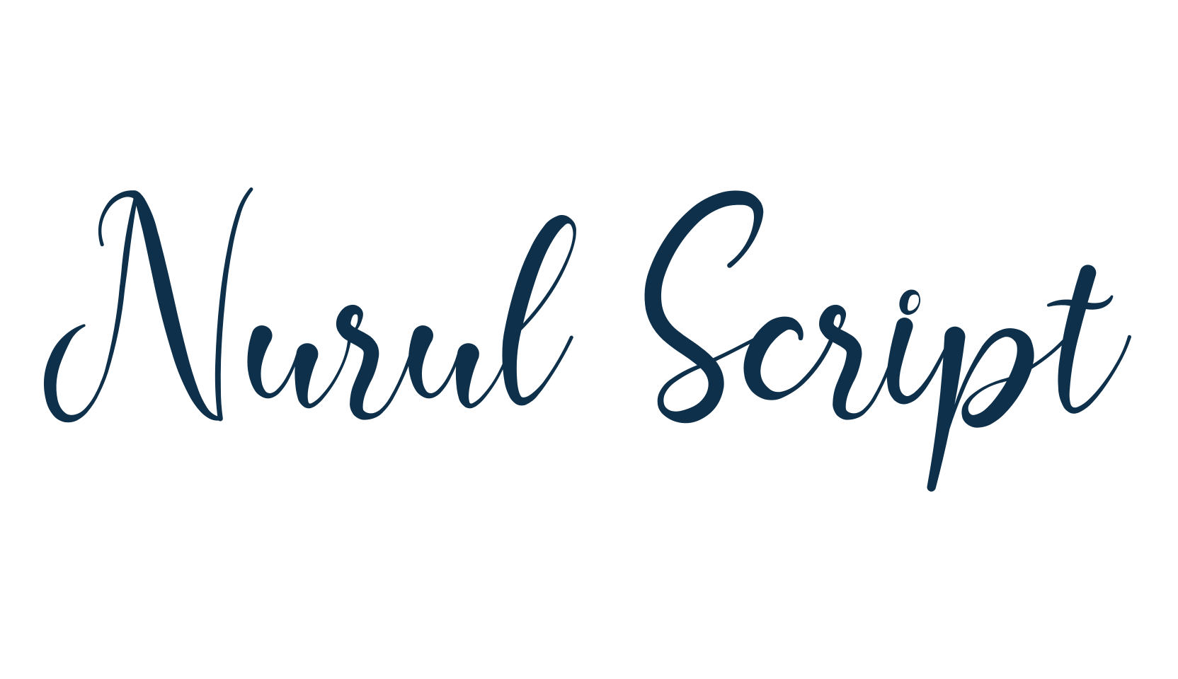 Nurul Script, script calligraphy fancy decorative font preview