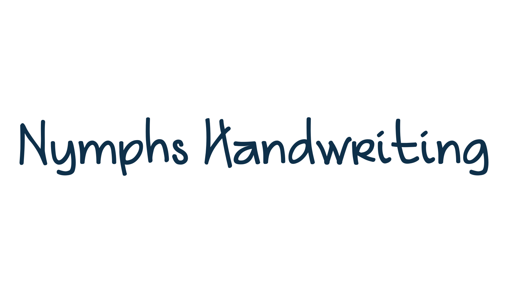 Nymphs Handwriting, script handwritten fancy decorative calligraphy font preview
