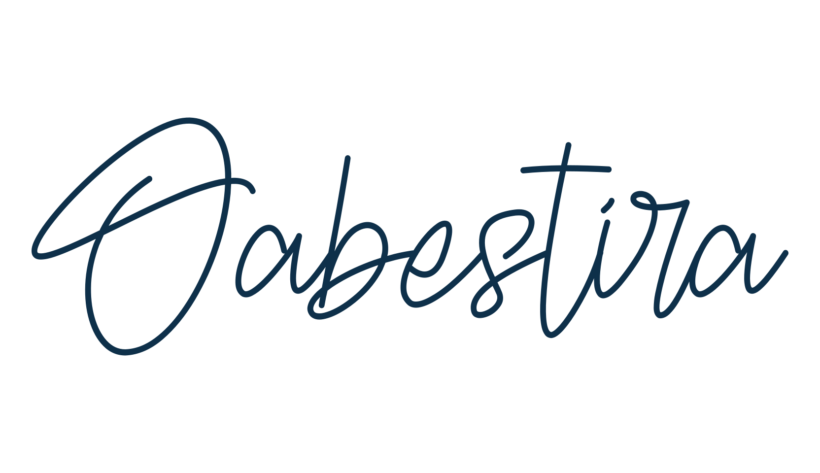 Oabestira, handwriting font preview
