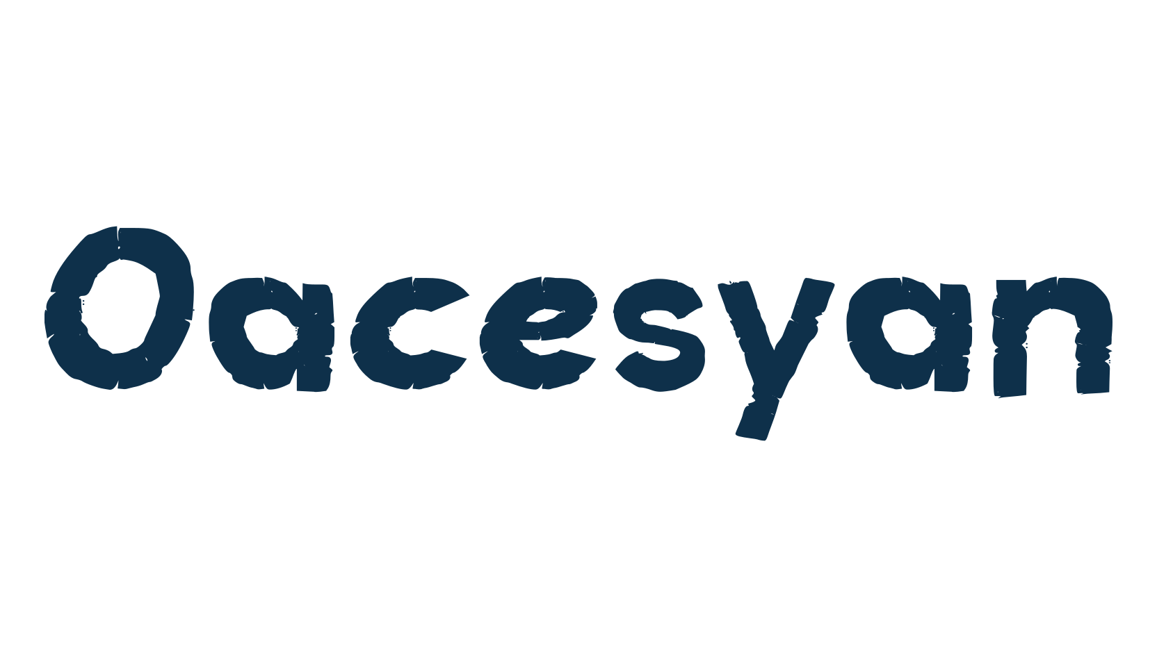 Oacesyan, cartoon font preview
