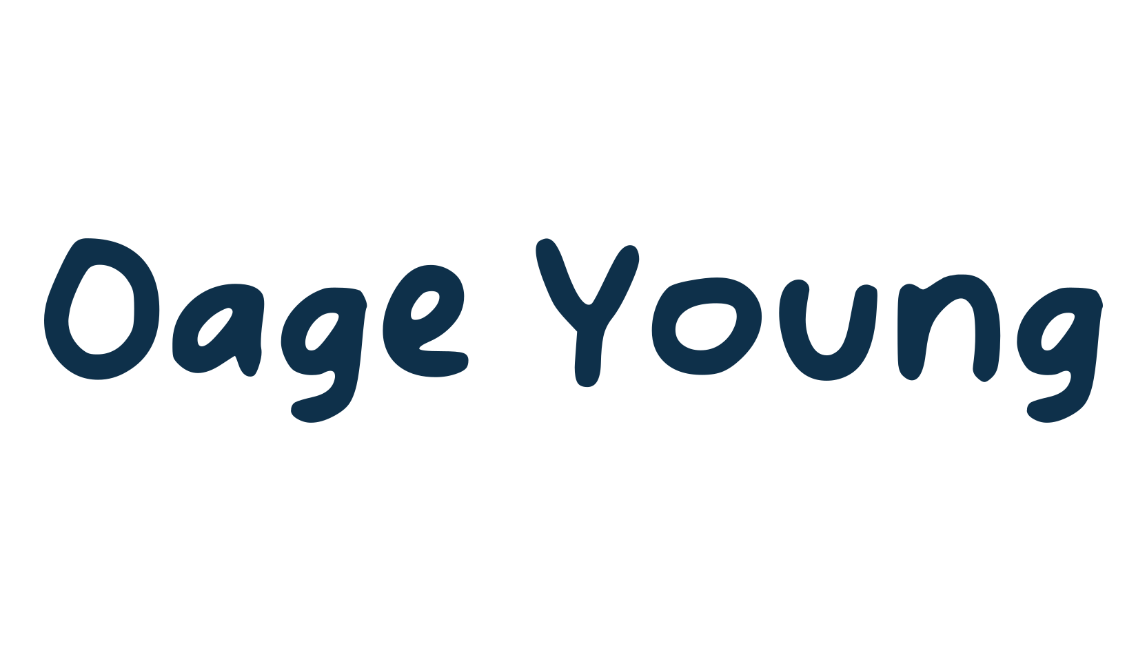 Oage Young, handwriting font preview