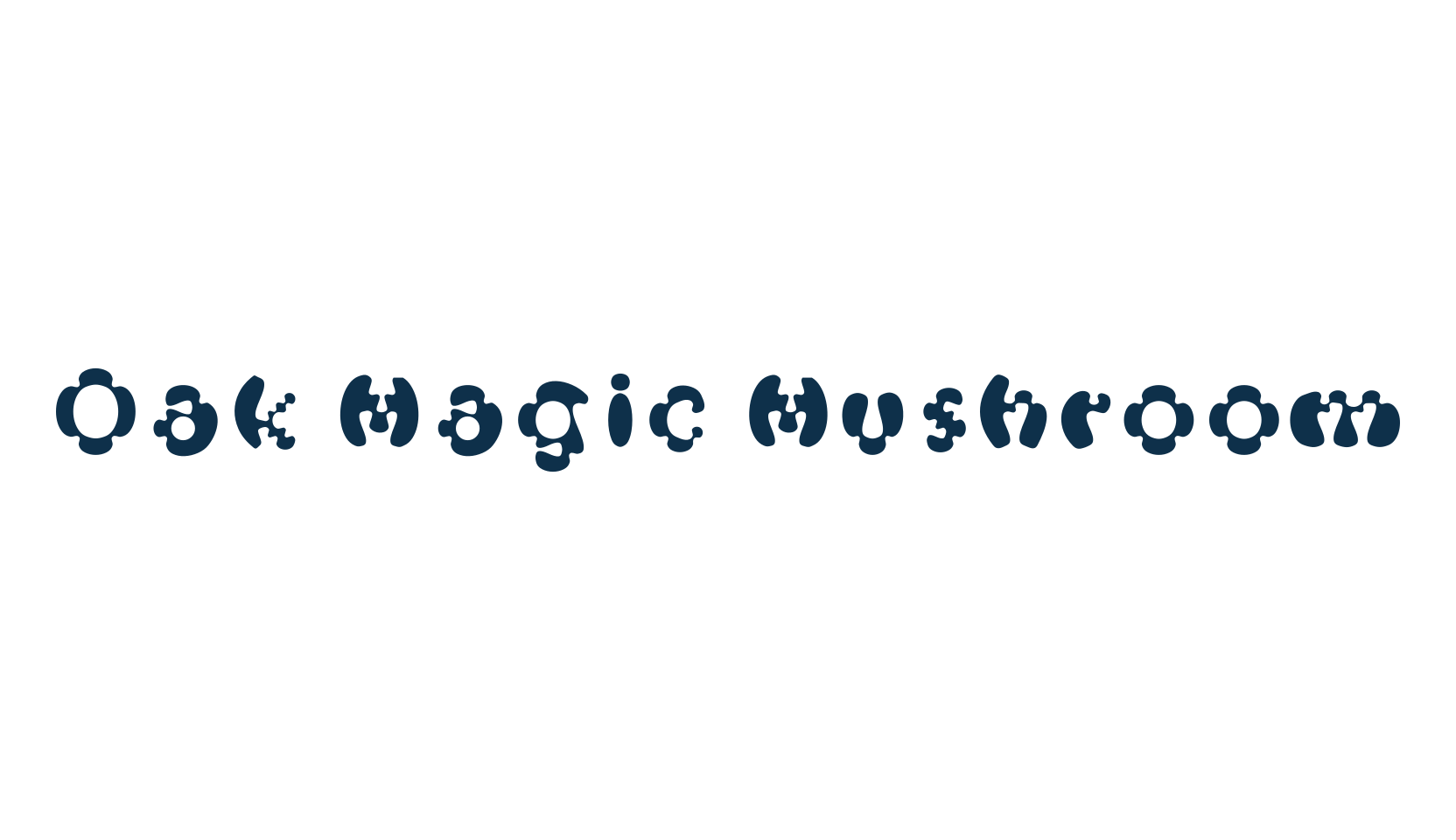 Oak Magic Mushroom, groovy font preview