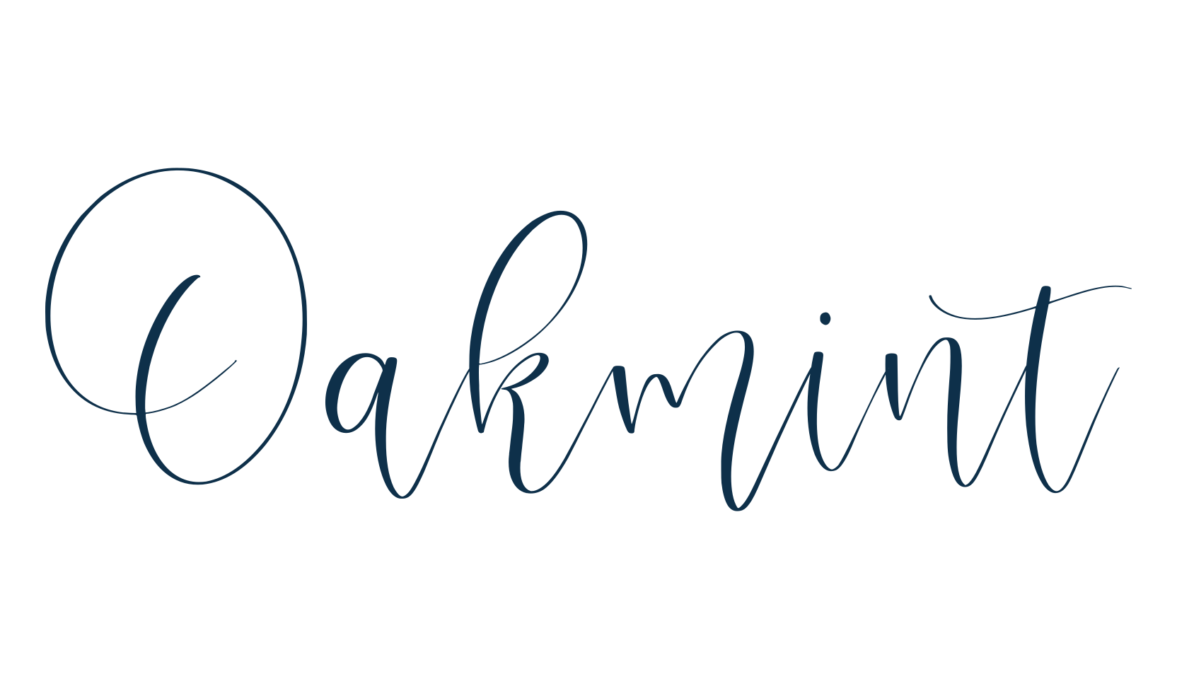 Oakmint, script calligraphy fancy decorative font preview