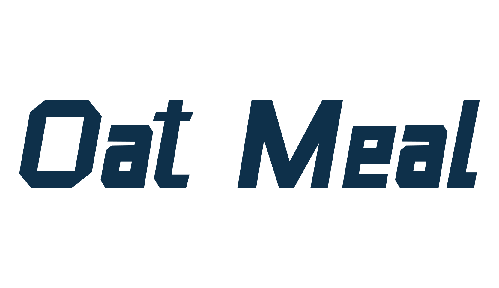 Oat Meal, techno square sci-fi font preview