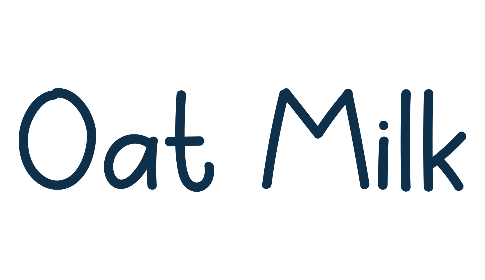 Oat Milk, handwriting font preview