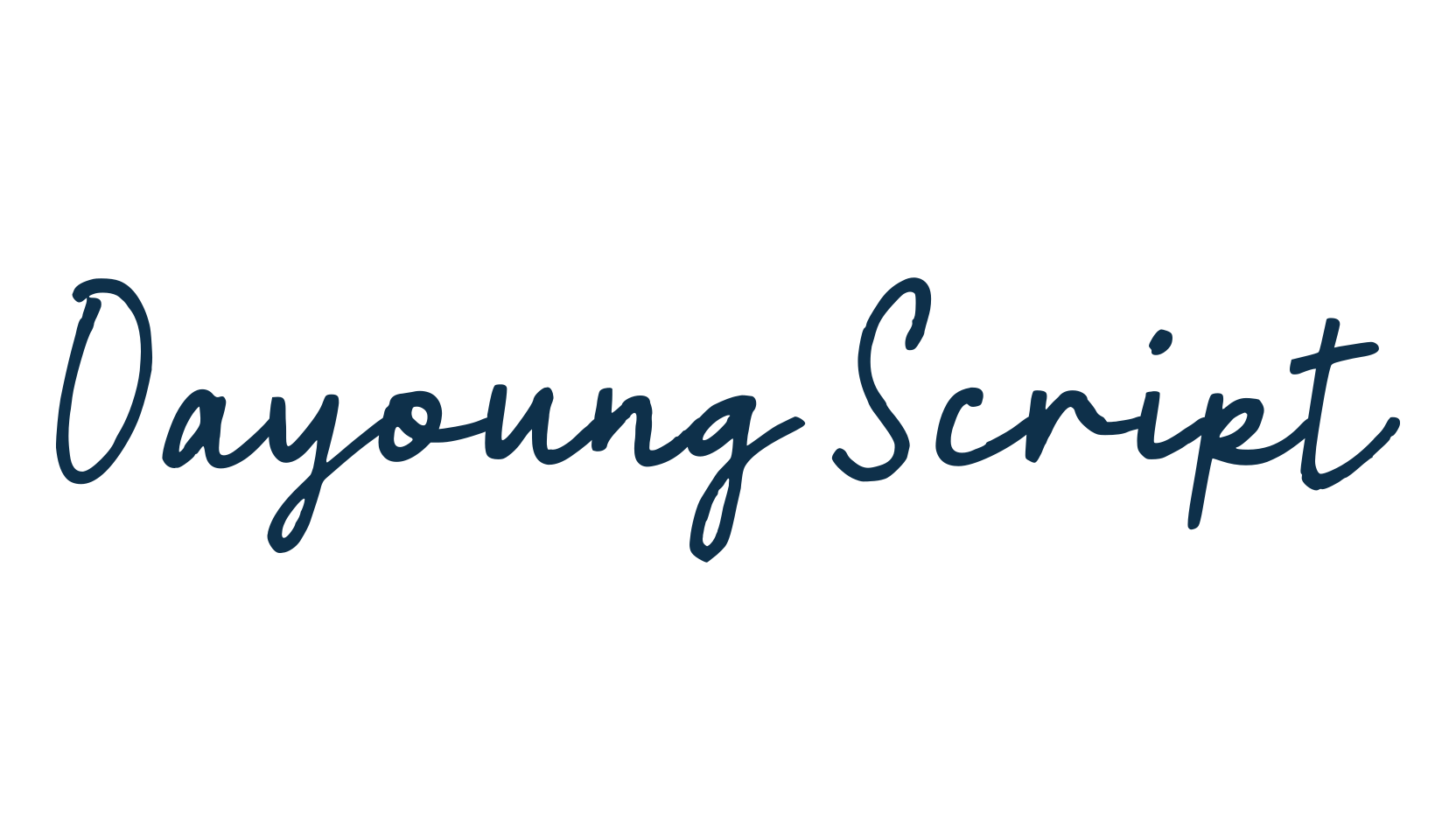 Oayoung Script, script handwritten fancy decorative calligraphy font preview