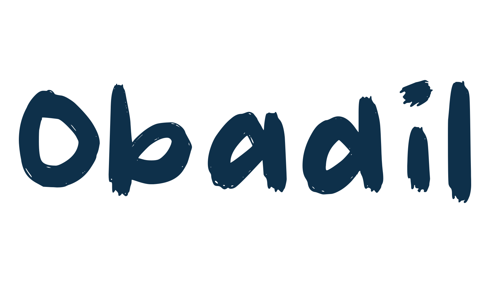 Obadil, brush font preview