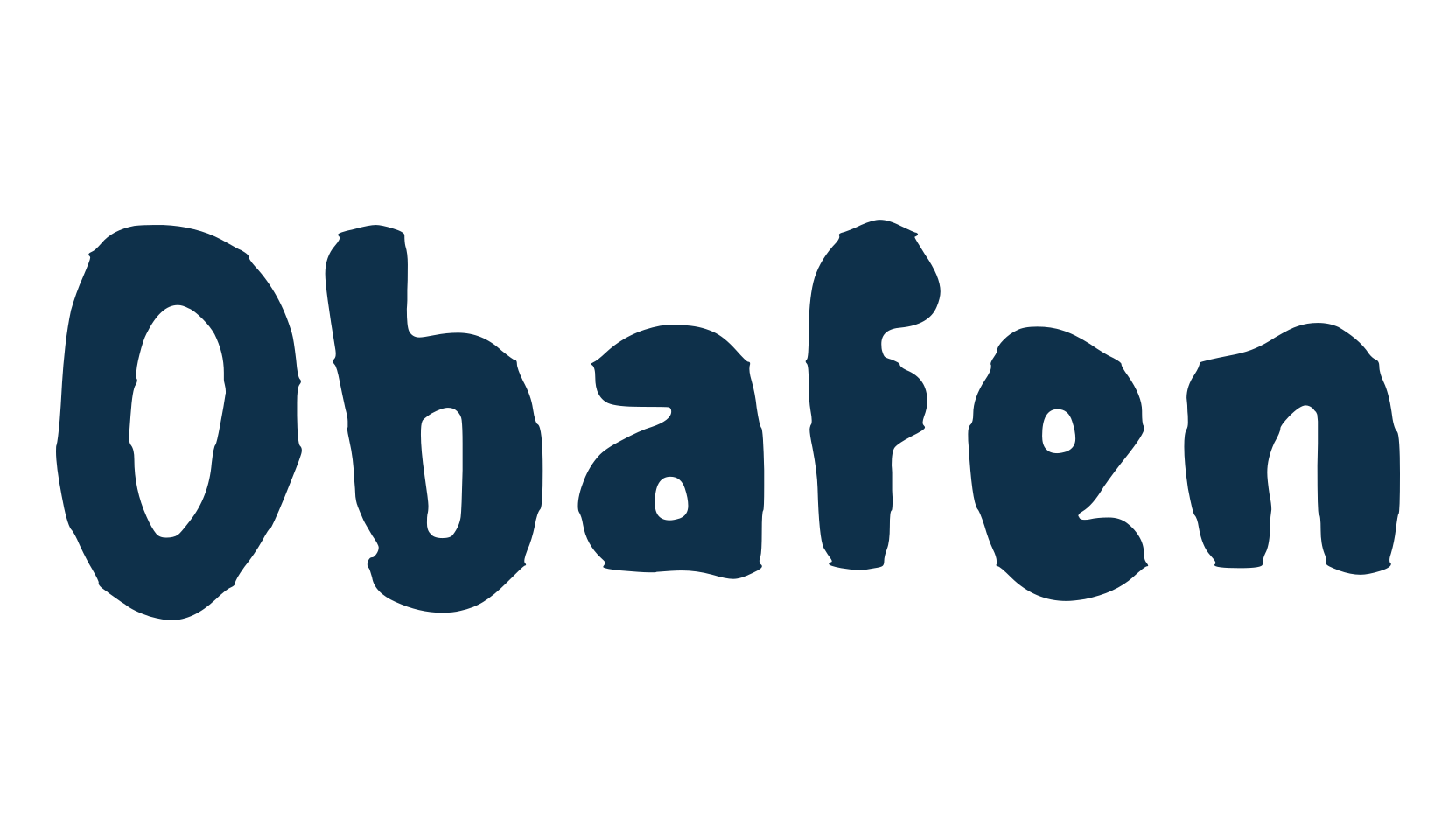Obafen, fancy cartoon decorative font preview