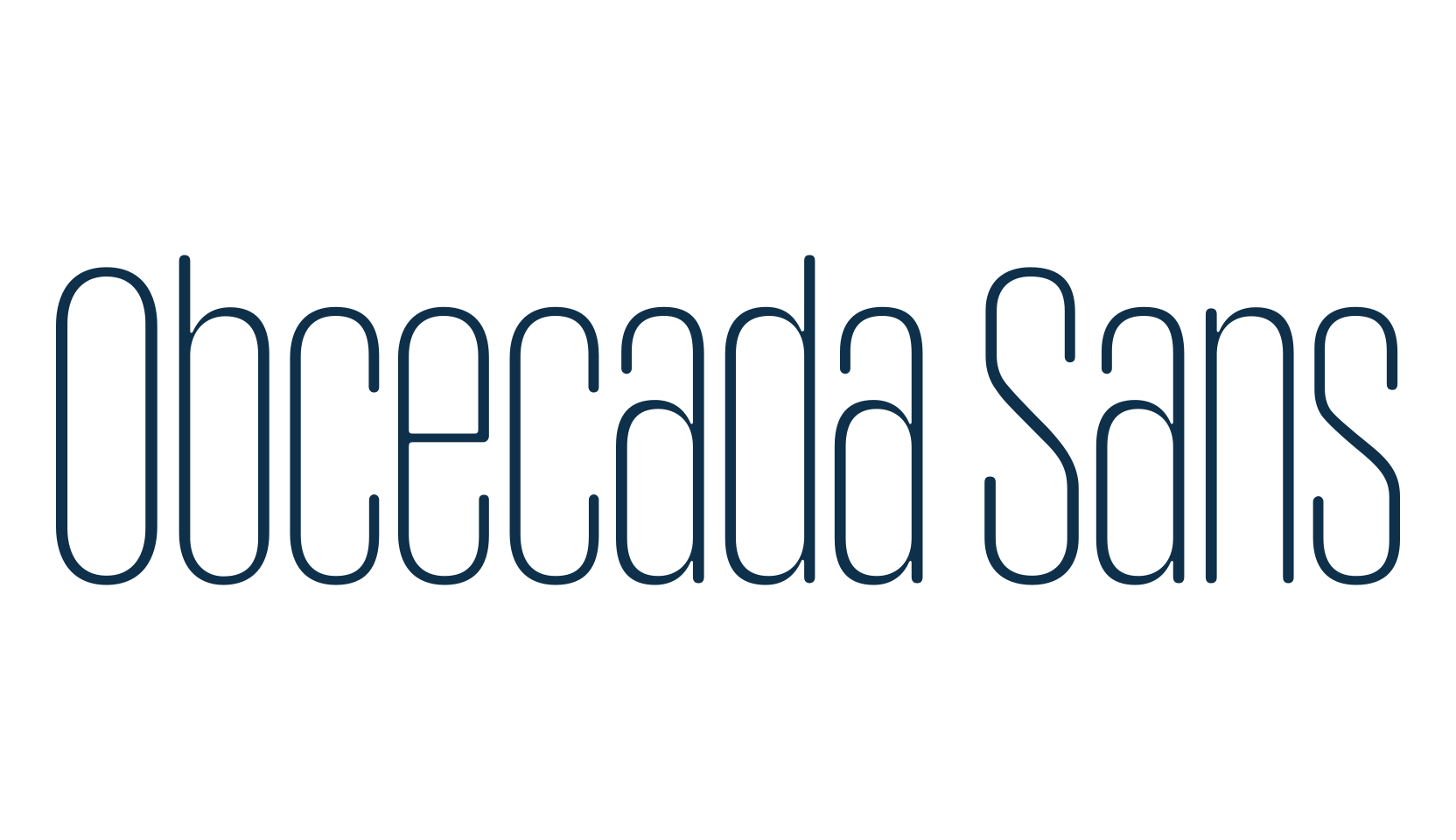 Obcecada Sans, basic sans serif font preview