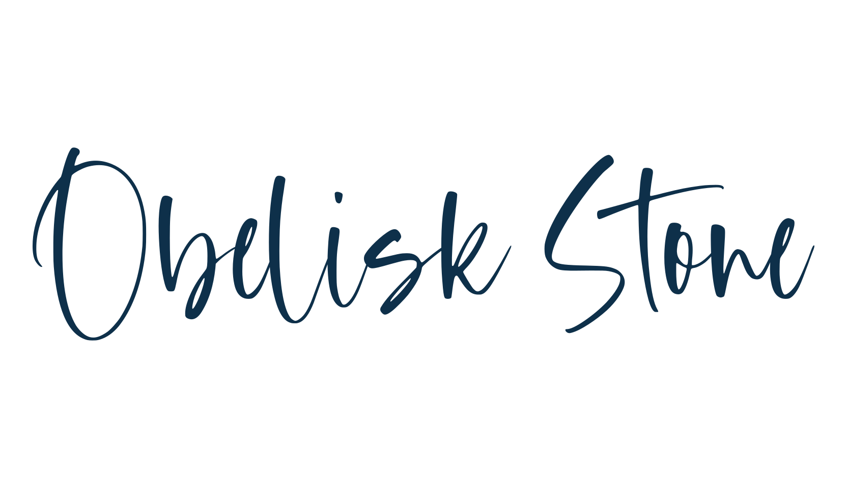 Obelisk Stone, script handwritten fancy decorative calligraphy font preview
