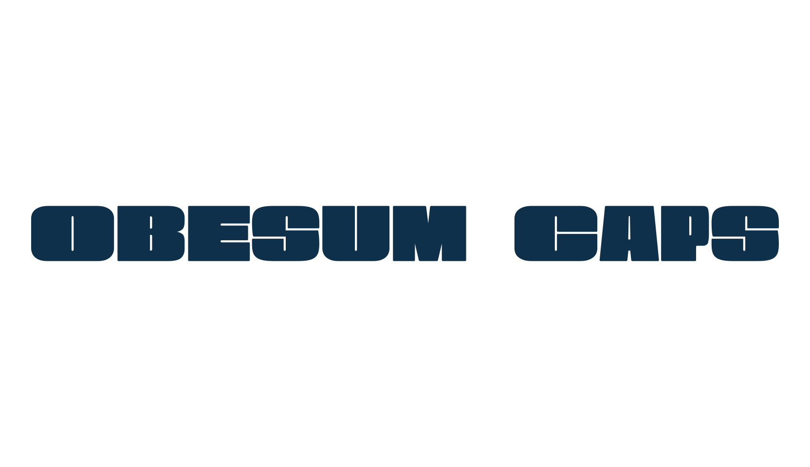 Obesum Caps, sans serif font preview