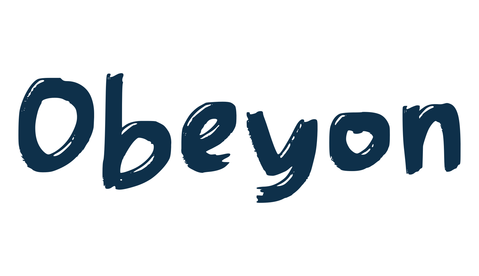 Obeyon, brush font preview