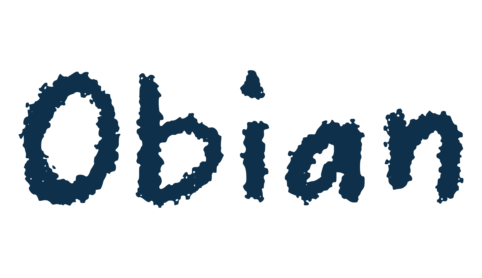 Obian, trash font preview