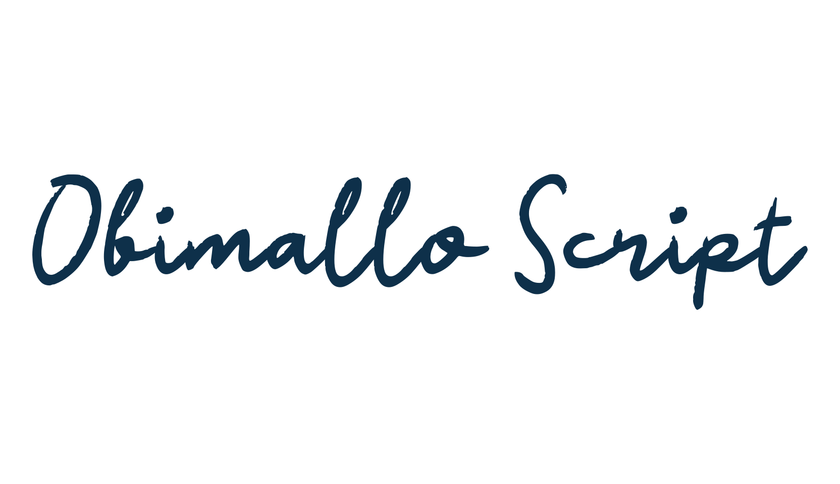 Obimallo Script, script handwritten fancy decorative calligraphy font preview