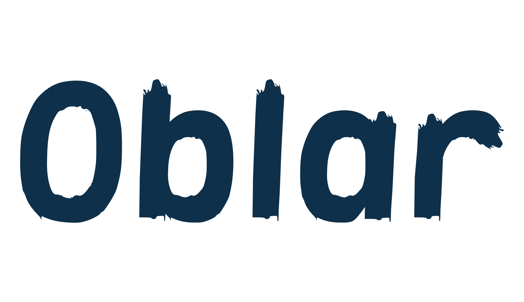 Oblar, brush font preview
