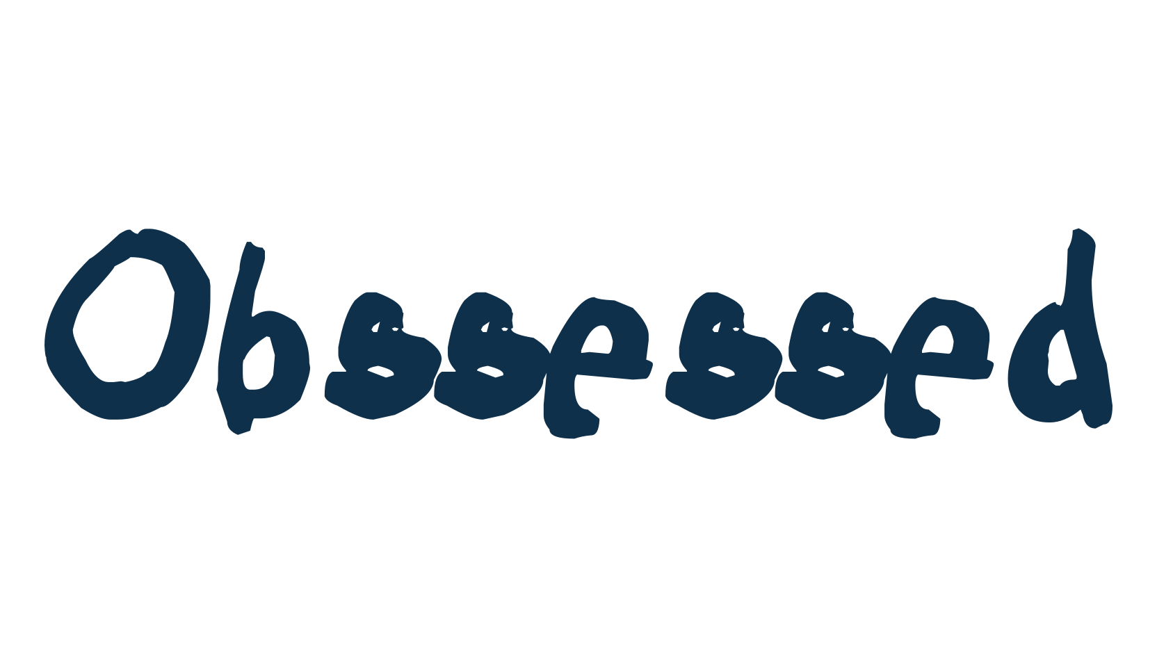 Obssessed, script handwritten fancy decorative calligraphy font preview