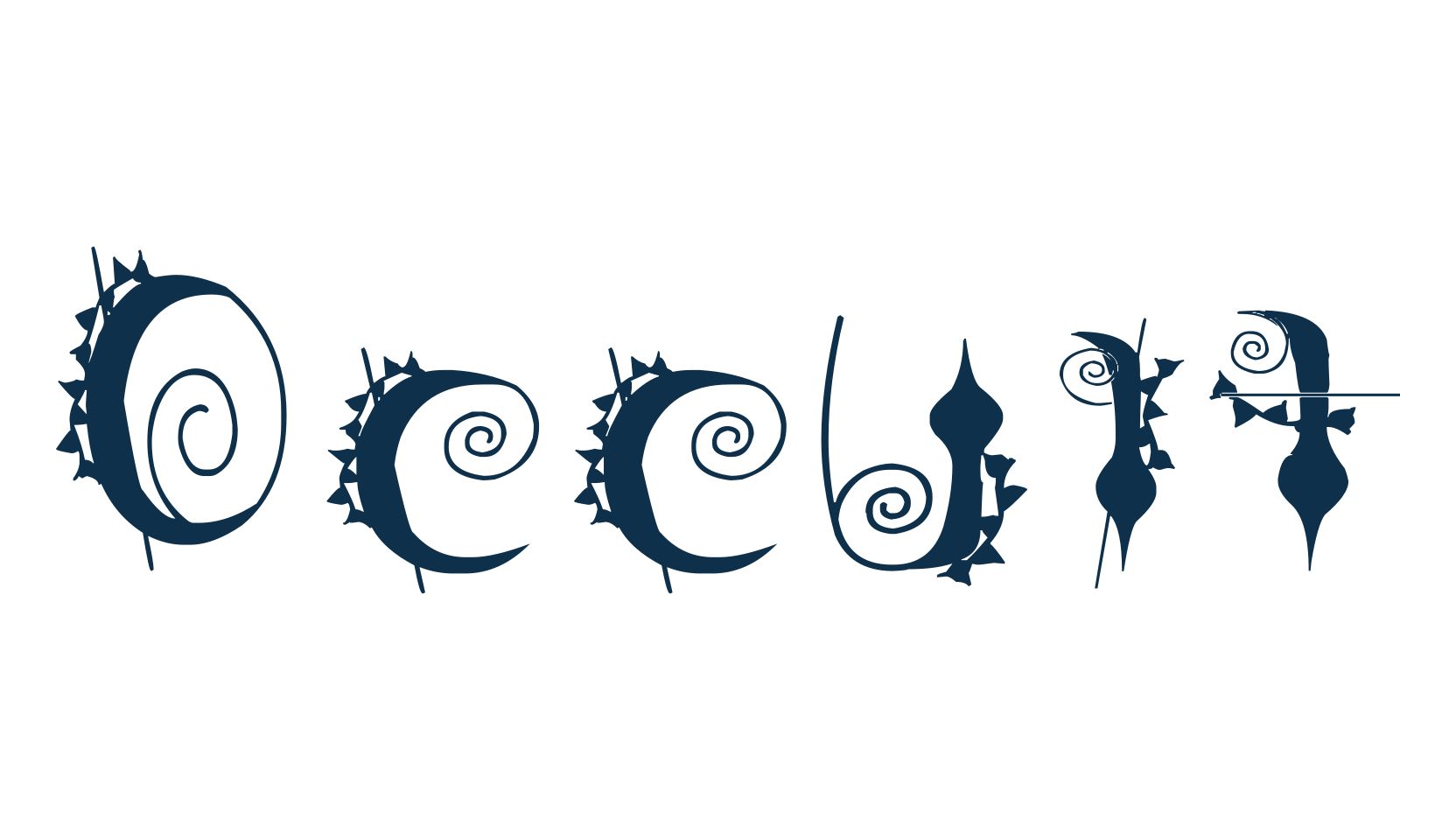 Occult, fancy curly decorative font preview