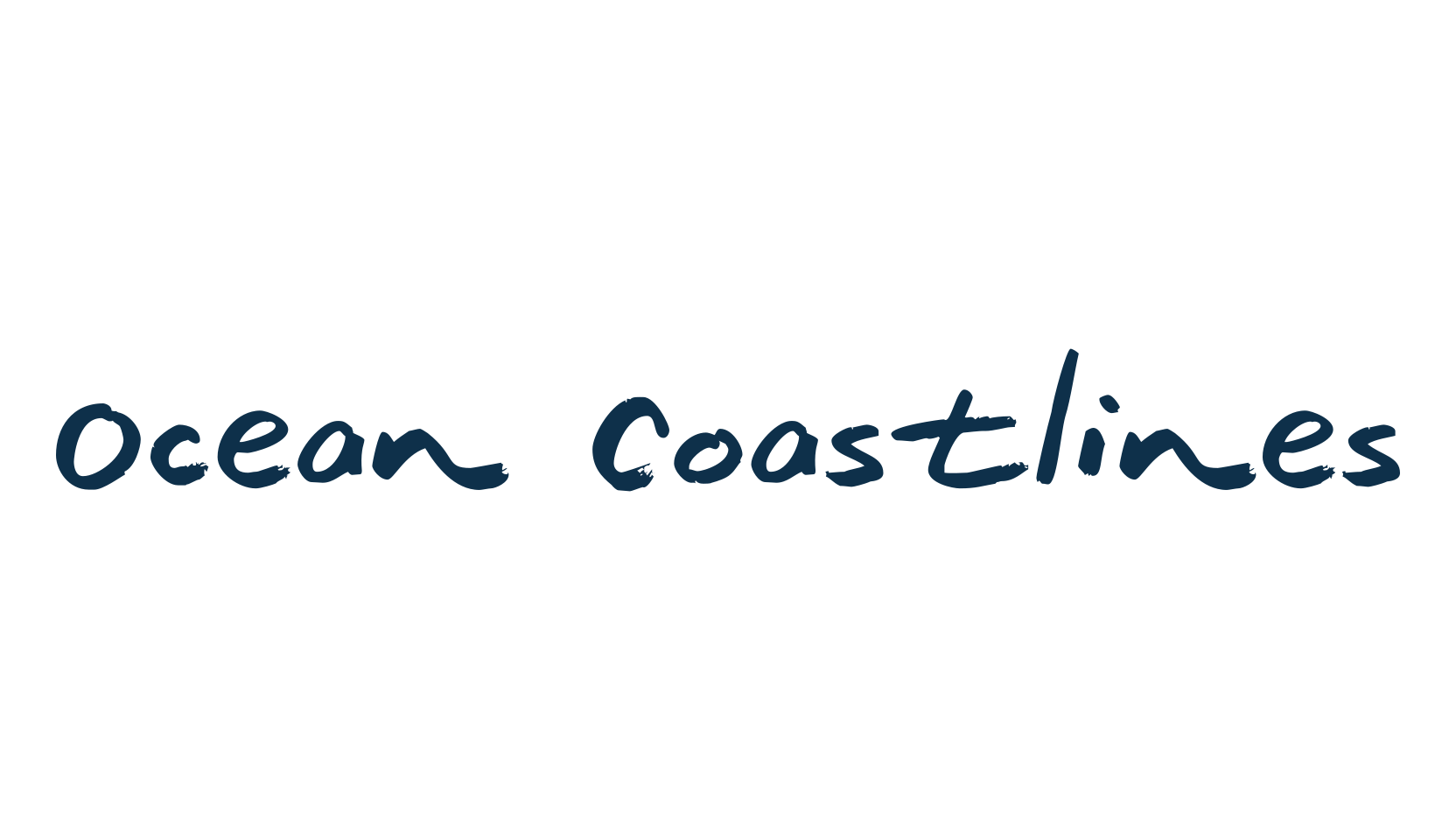Ocean Coastlines, handwriting font preview