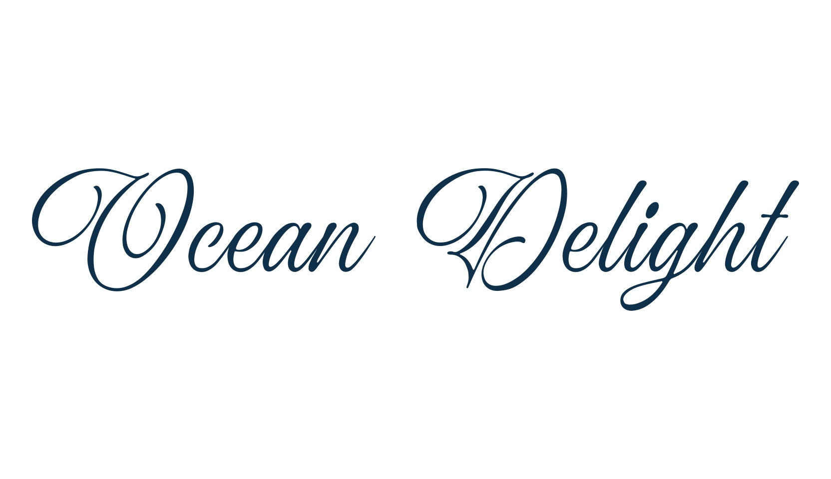 Ocean Delight, calligraphy font preview