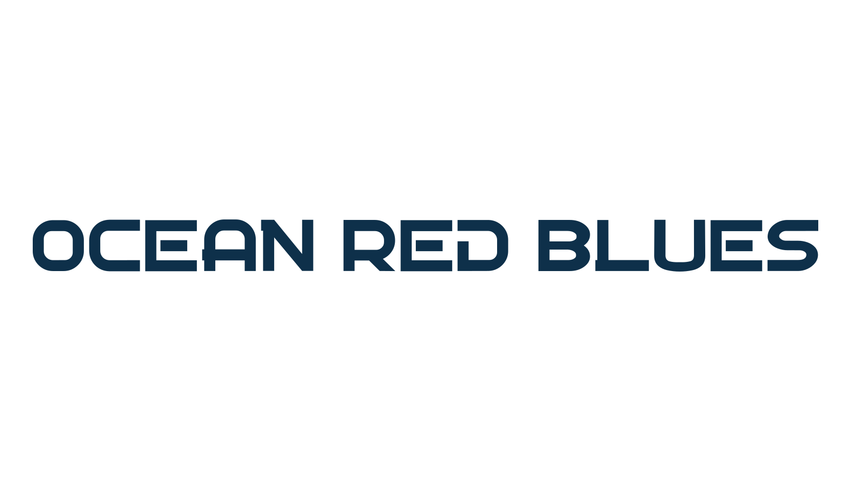Ocean Red Blues, basic sans serif font preview