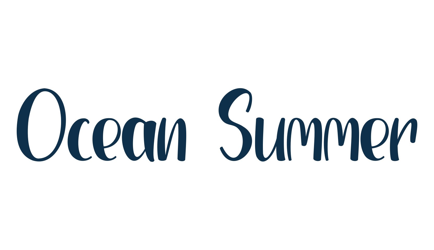 Ocean Summer, various font preview