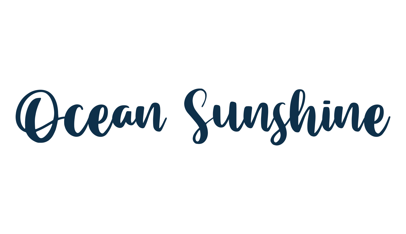 Ocean Sunshine, various font preview