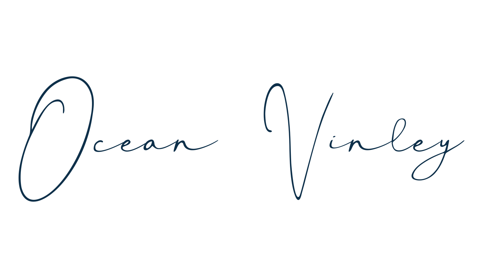 Ocean Vinley, handwriting font preview