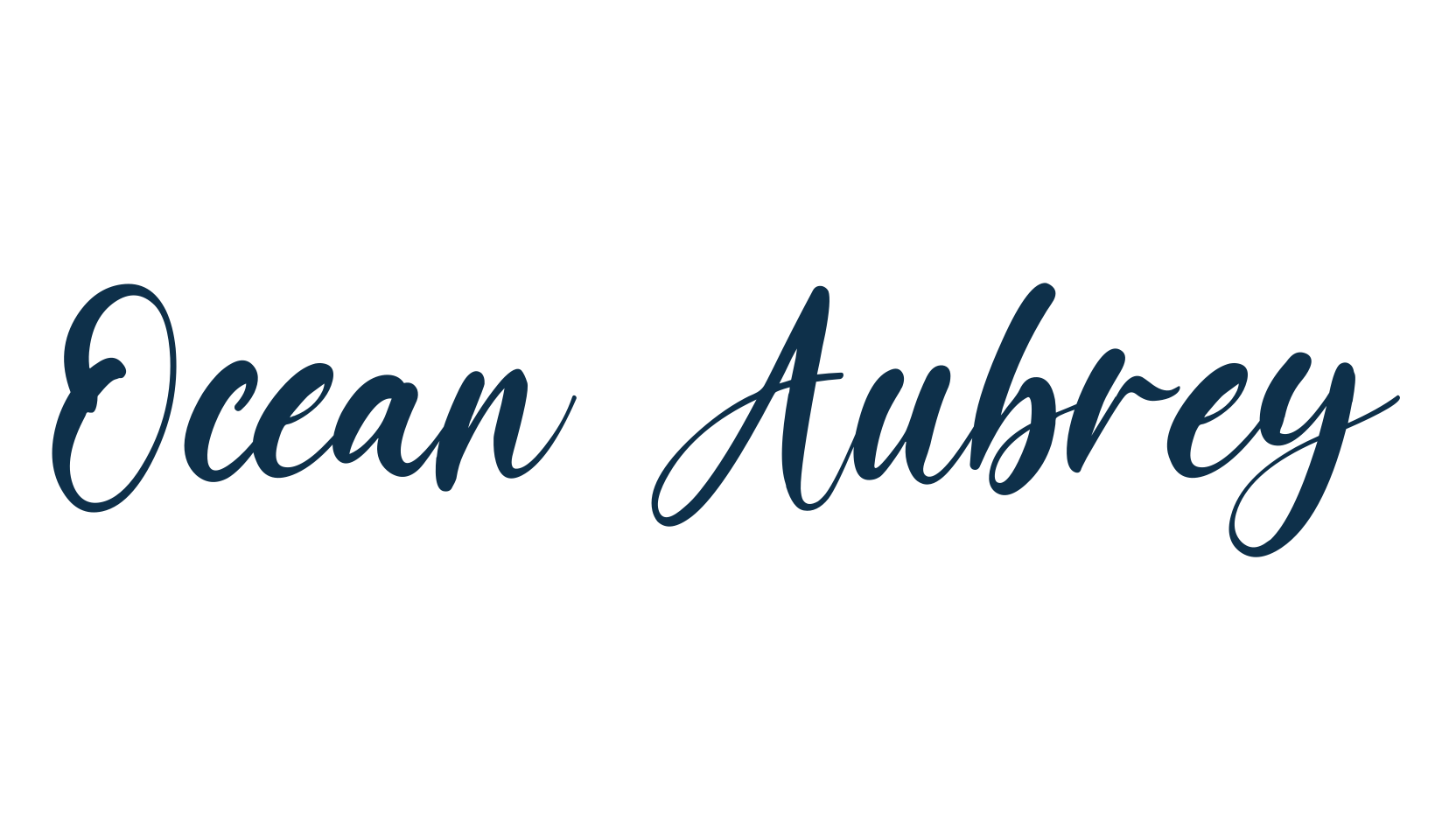 Ocean Aubrey, fancy various decorative script calligraphy font preview