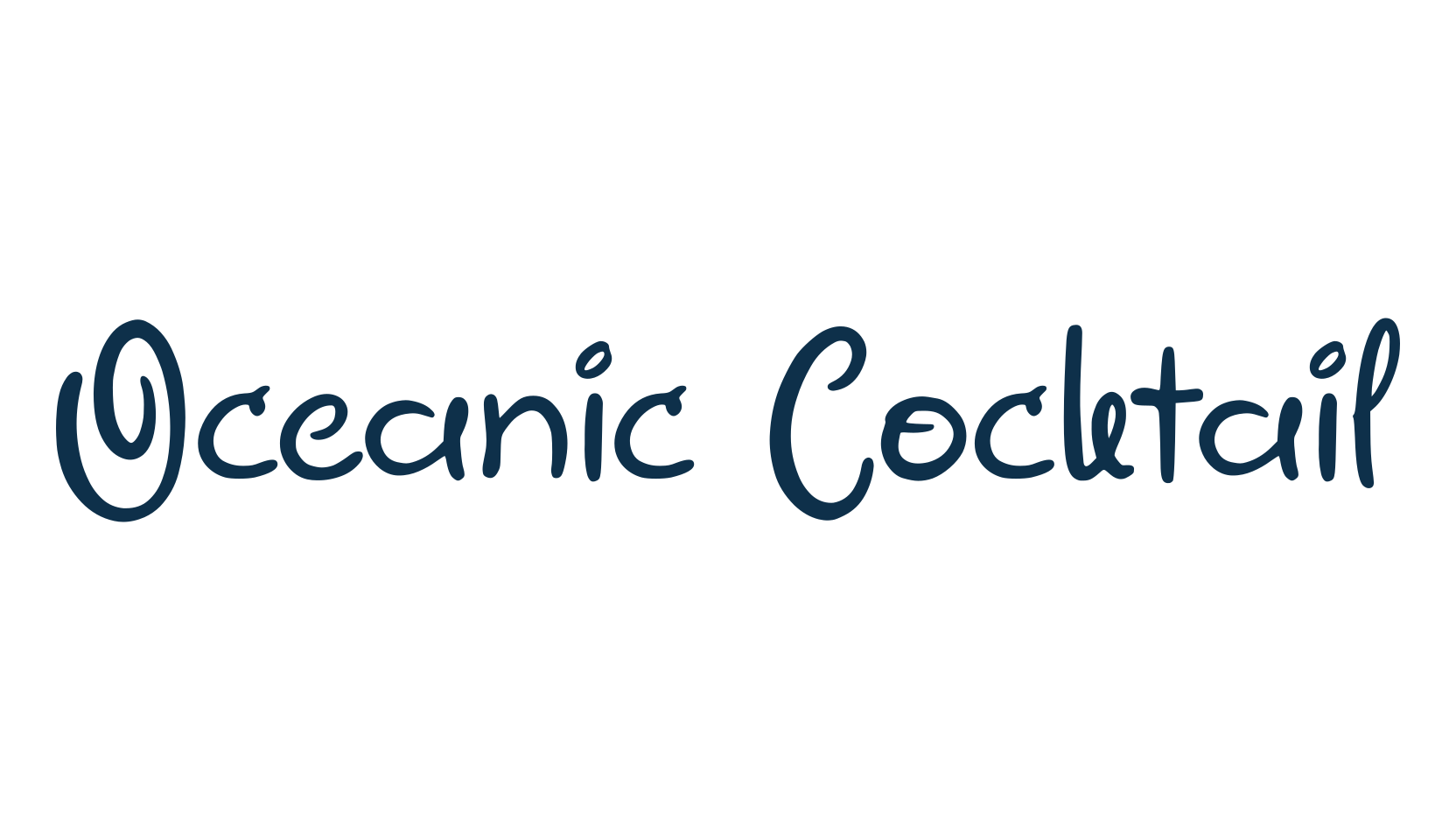 Oceanic Cocktail, cartoon font preview