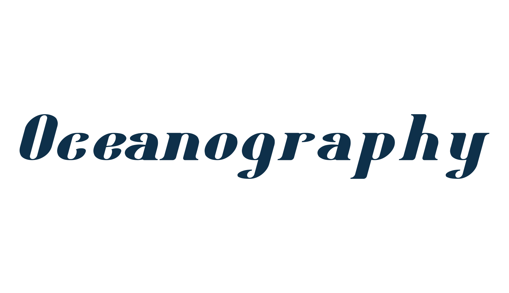 Oceanography, various font preview